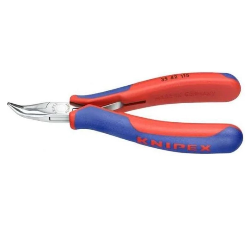 Плоскогубцы захватные Knipex KN-3542115, для электроники, плоскокруглые губки 45°, 115 мм, 2-комп ручки во Владимире