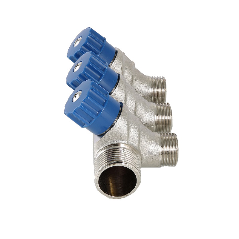 Коллектор с вентилями Valtec VTc.560.N.0503, 3/4", 3 х 1/2" в Костроме