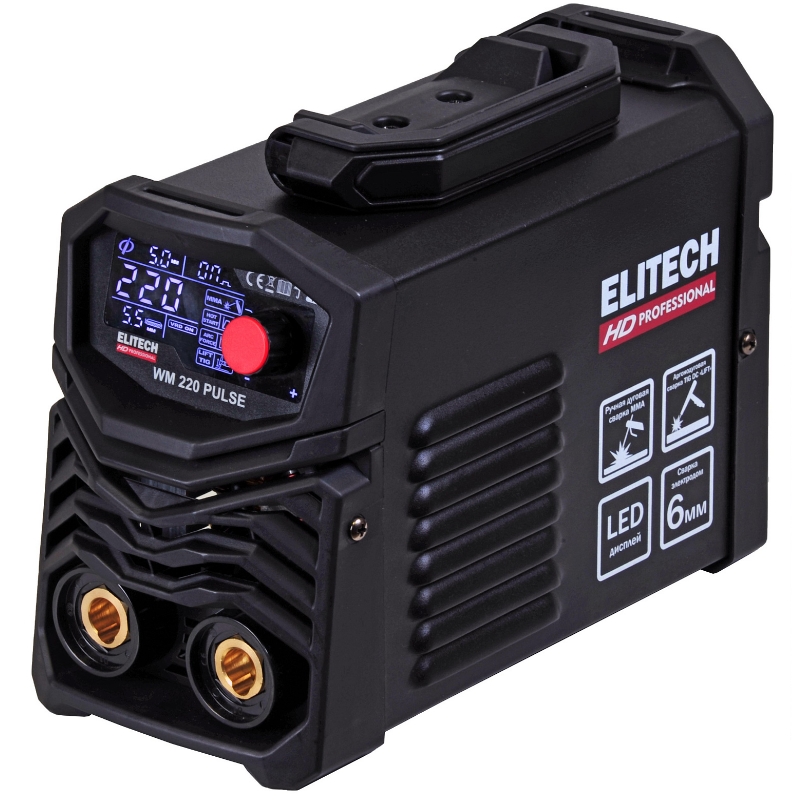 Инвертор MMA Elitech HD WM 220 PULSE 208032 НАКСимпульс110-275В75кВт10-220А 19990₽