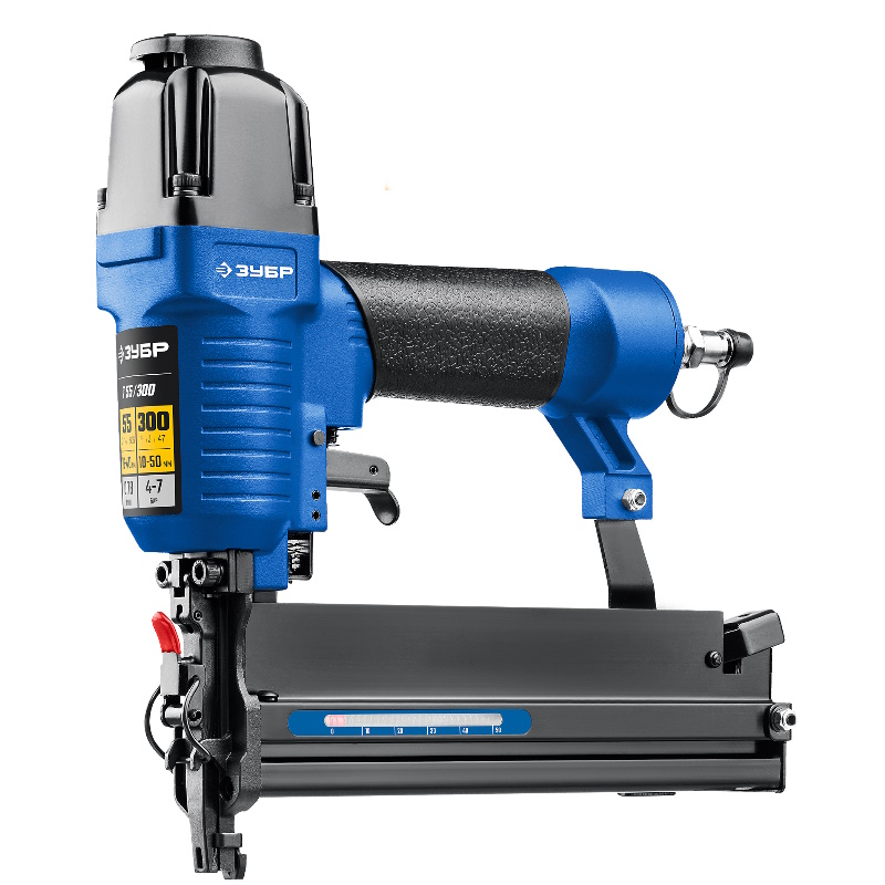 Пневматический нейлер-степлер Зубр Профессионал Т55300 31937 2-в-1 для скоб тип 55 и гвоздей тип 300