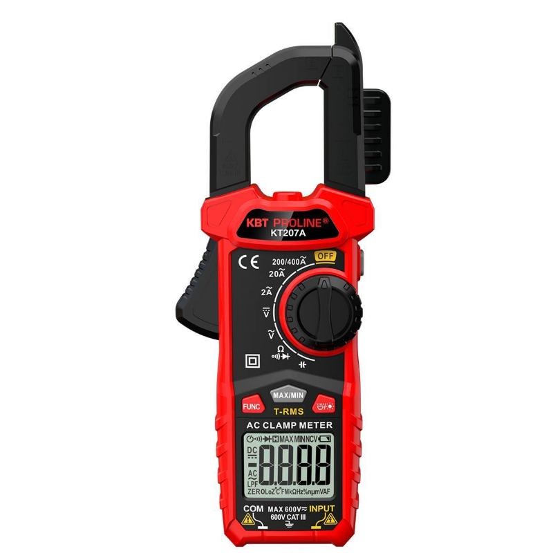 Клещи токовые цифровые КВТ KT 207A 91919 серия P ROLINE 2349₽