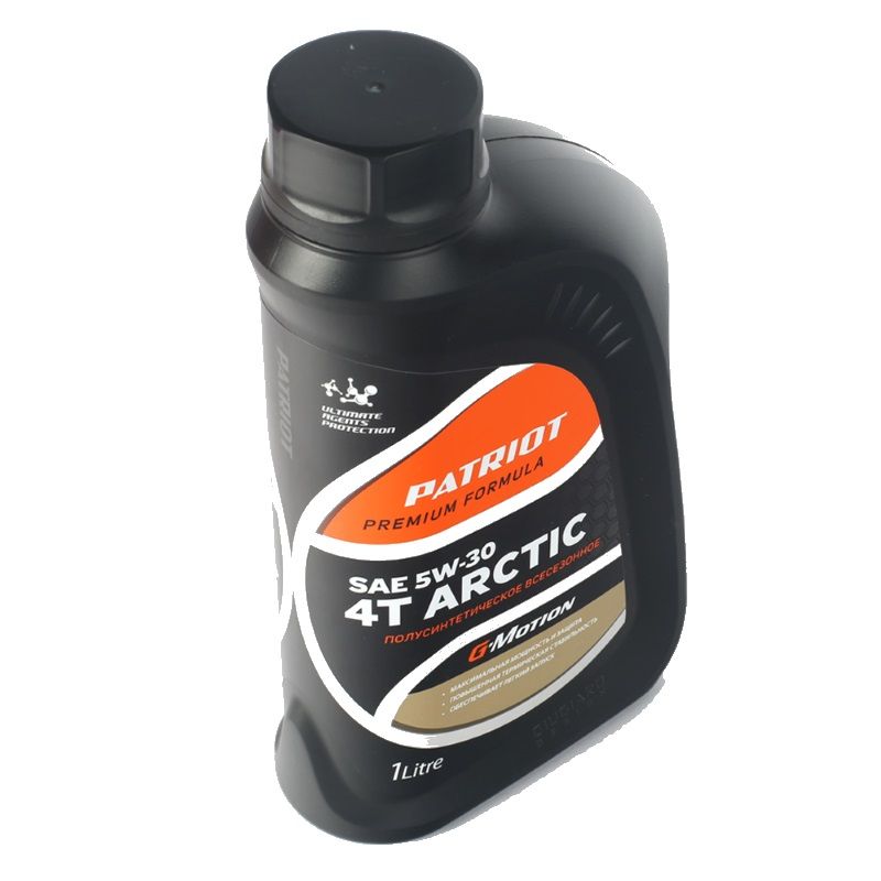 Масло для 4t тактного мотора триммера полусинтетическое Patriot G-Motion 5W30 4Т ARCTIC 850030100, 1л в Кинешме