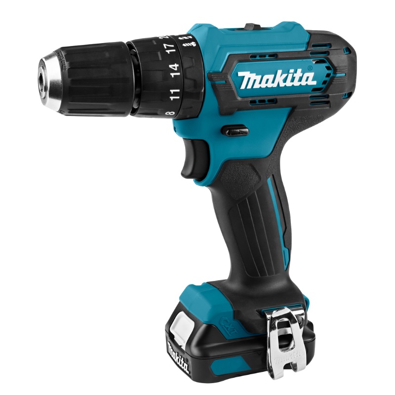 Аккумуляторная дрель-шуруповерт Makita DF333DYX14 (2xАКБ Li-ion 12 В, 1,5 Ач, ЗУ, кейс + набор бит D-31083)