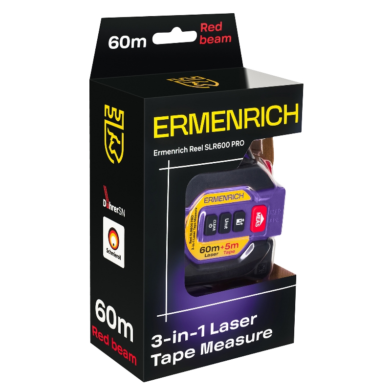 Рулетка с лазерным дальномером («3 в 1») Ermenrich Reel SLR600 PRO 86175 в Коврове