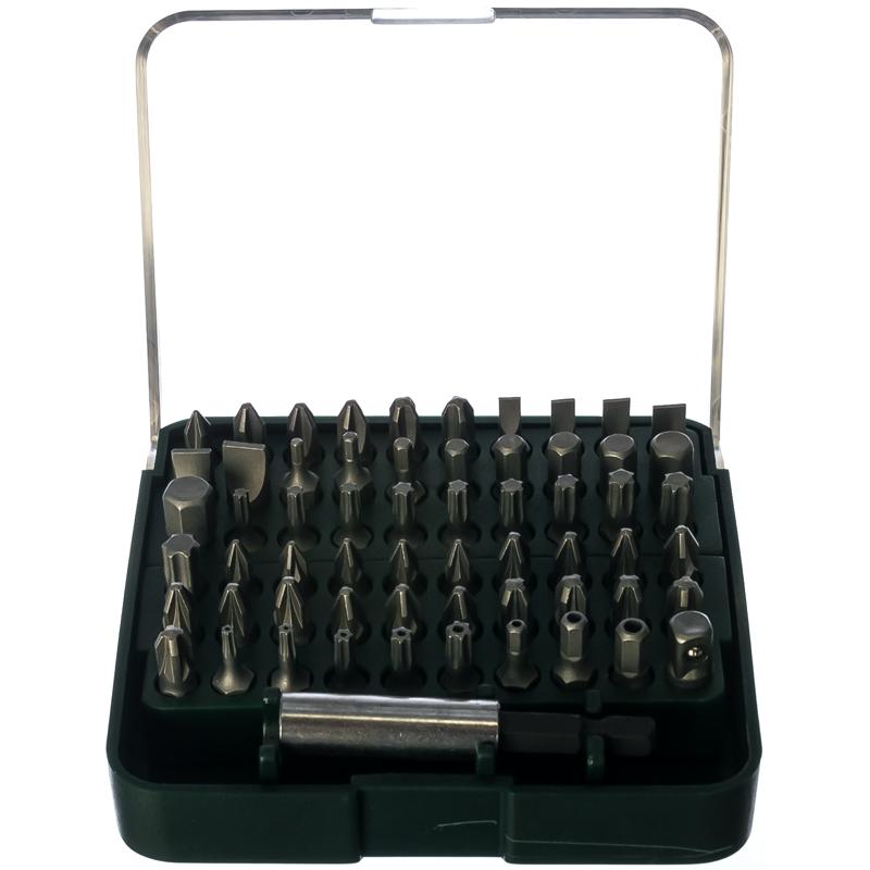 Набор бит с адаптером Kraftool 26140-H61 (61 предмет, материал crv, тип ph, torx, pz, sl)