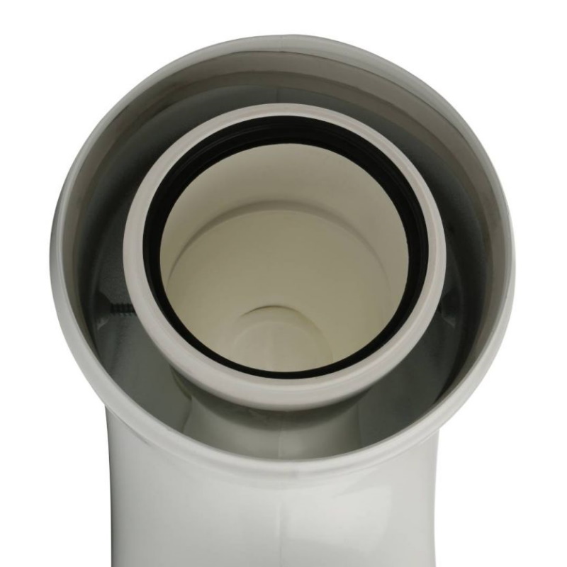 Элемент дымохода конденсационный угол Stout SCA-8610-010090 90° DN60/100 с инспекционным окном в Твери