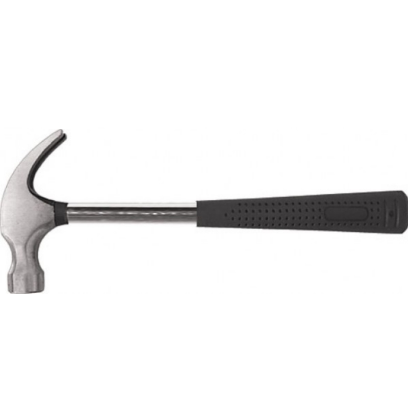 Молоток-гвоздодер Курс 44612 металлическая ручка резиновая рукоятка 27 мм 340 гр 696₽