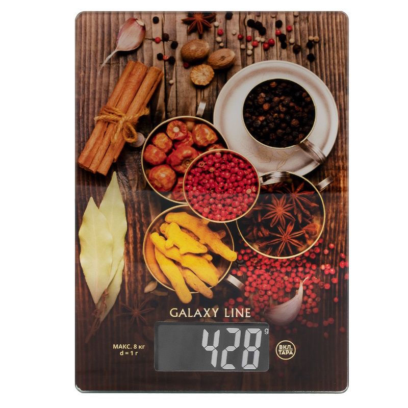 Весы кухонные электронные Galaxy Line GL 2821 4610092018799, платформа из высокопрочного стекла, макс. вес 8 кг в Угличе