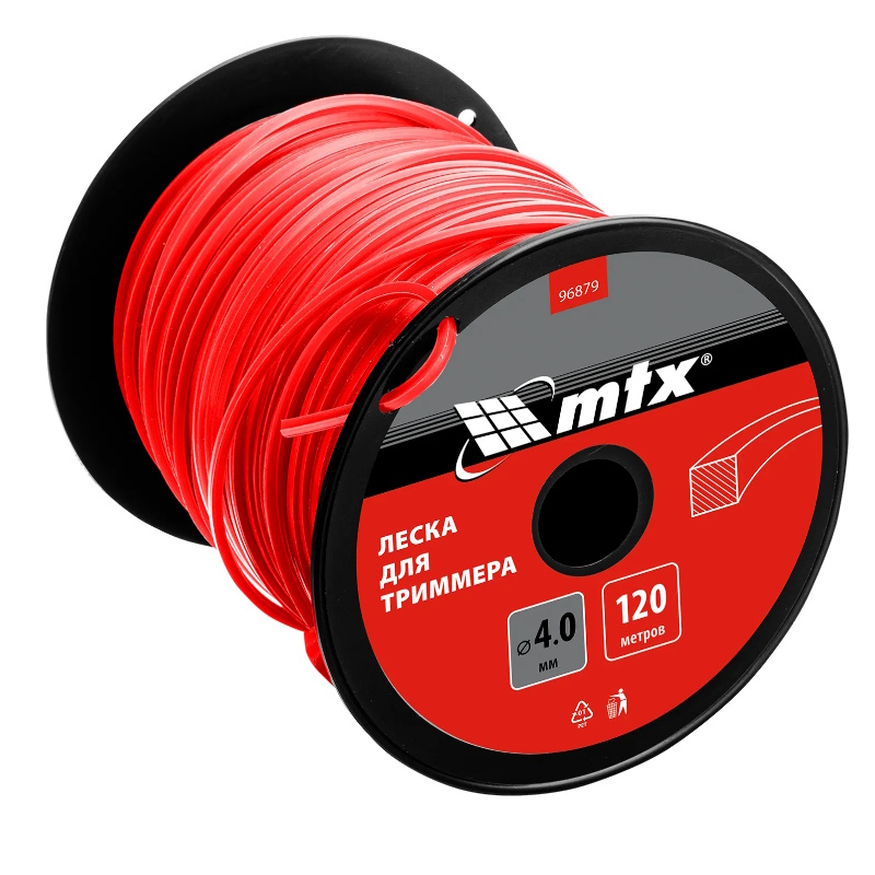 Леска для триммера MTX 96879 квадрат 40 мм х 120 м на катушке 1470₽