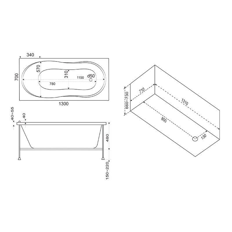 Ванна Bas Лима