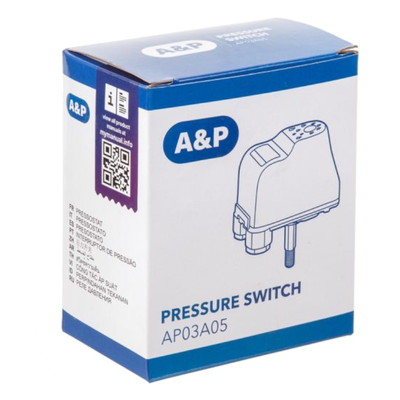 Реле давления для насоса A&P AP03A05, нар. 1/4" в Рыбинске