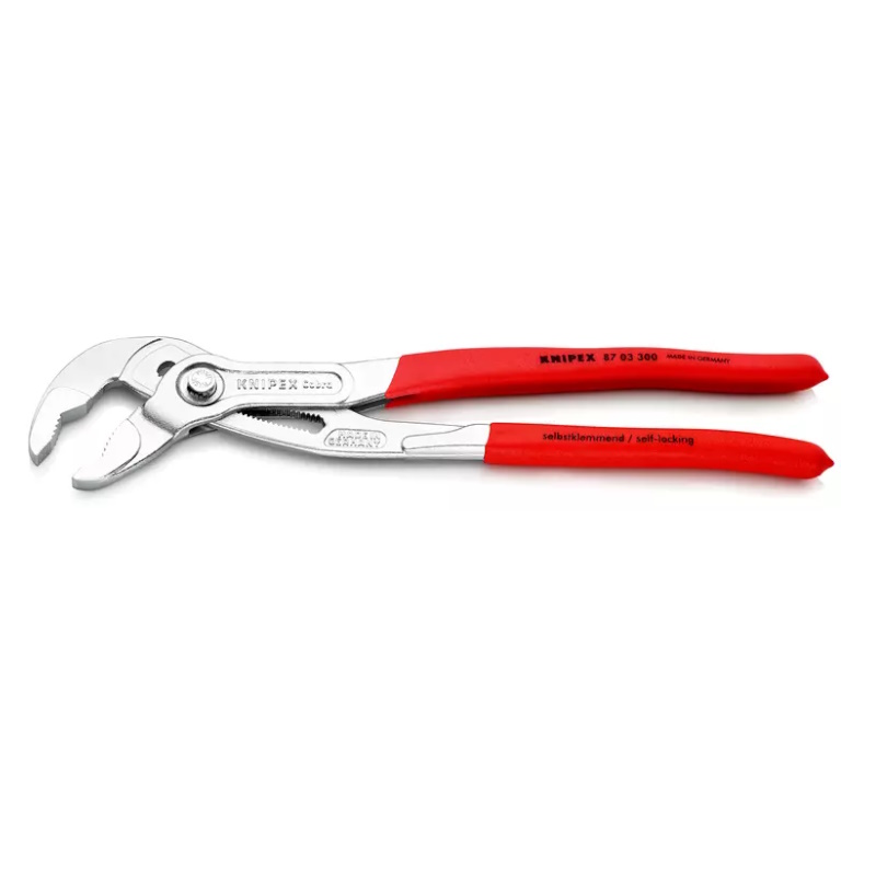 Клещи переставные Knipex COBRA KN-8703300SB, зев 70 мм, длина 300 мм, хром, обливные ручки, SB в Кинешме