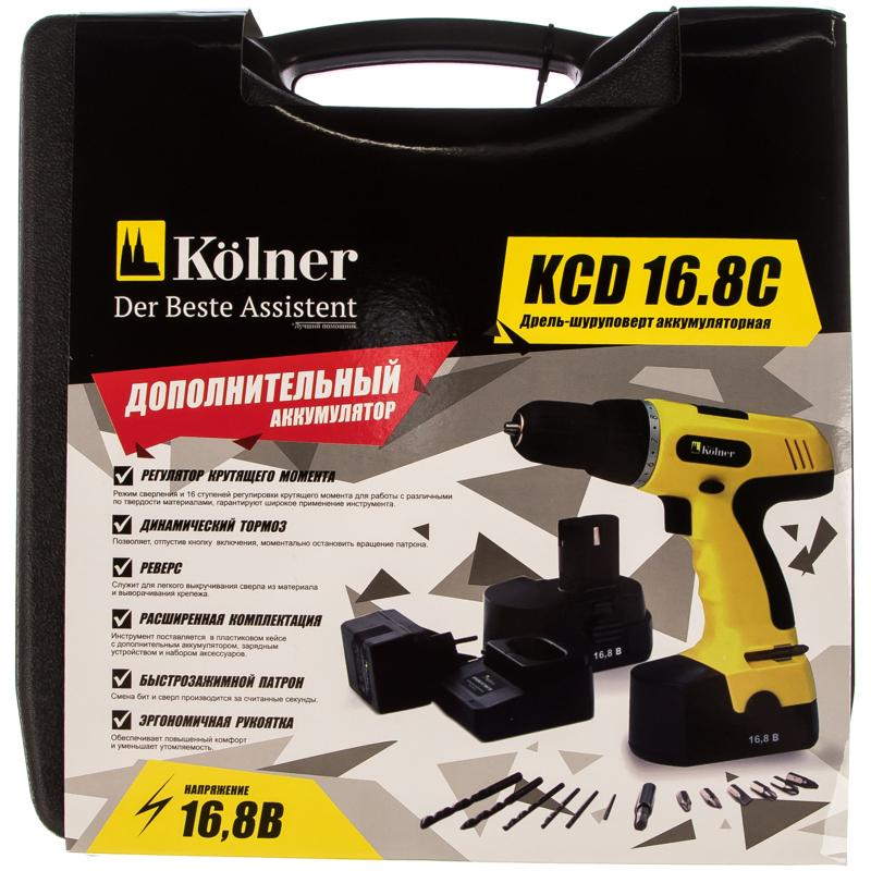 Аккумуляторная дрель-шуруповерт Kolner KCD 16.8С в Рыбинске