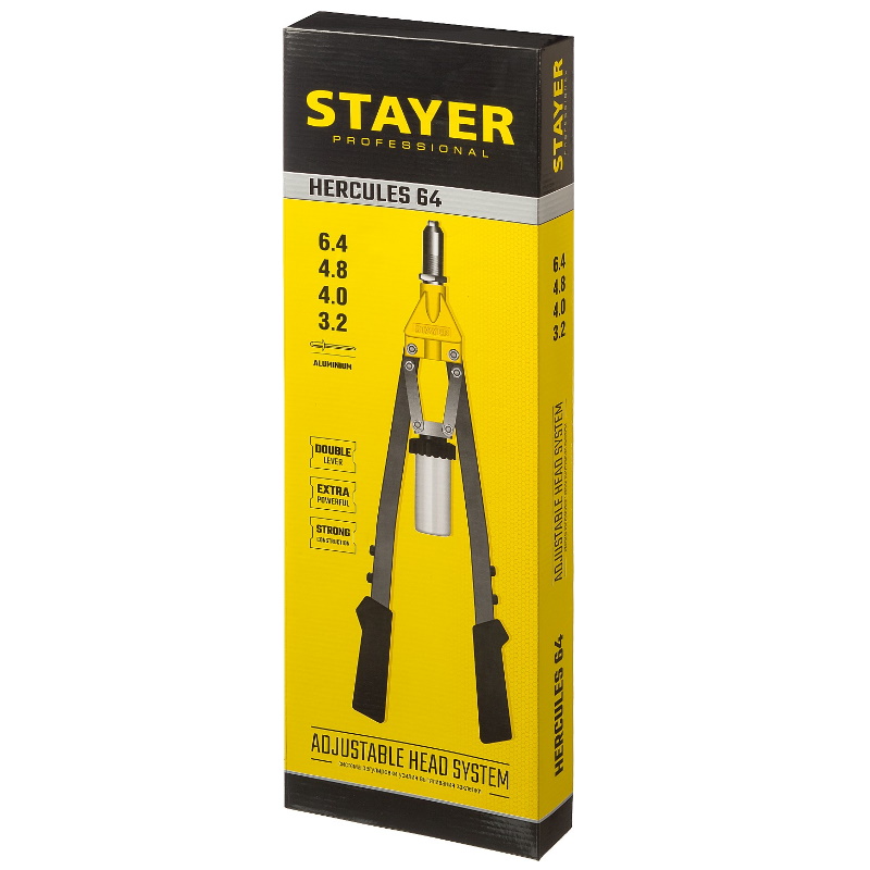 Заклепочник Stayer HERCULES-64 Professional 3106, 3.2 - 6.4 мм, усиленный двуручный