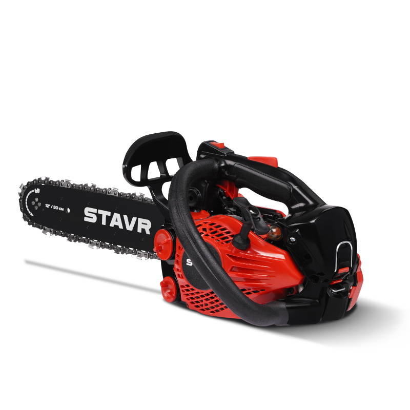 Пила цепная бензиновая Stavr ПЦБ-30/1250М 9070100186, 25.4 см³, шина 30 см (12"), 1.25 кВт/1.4л.с, 12 м/с, цепь 3/8”/0.050”/45, оснастка в Кинешме
