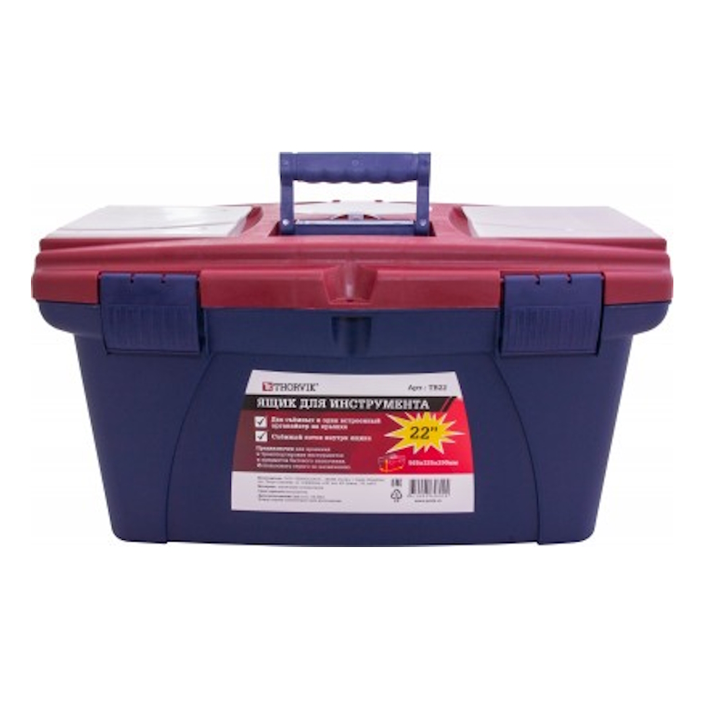 Ящик для инструмента Thorvik TB22 053807, 22", пластиковый, 565х325х290 мм в Кинешме