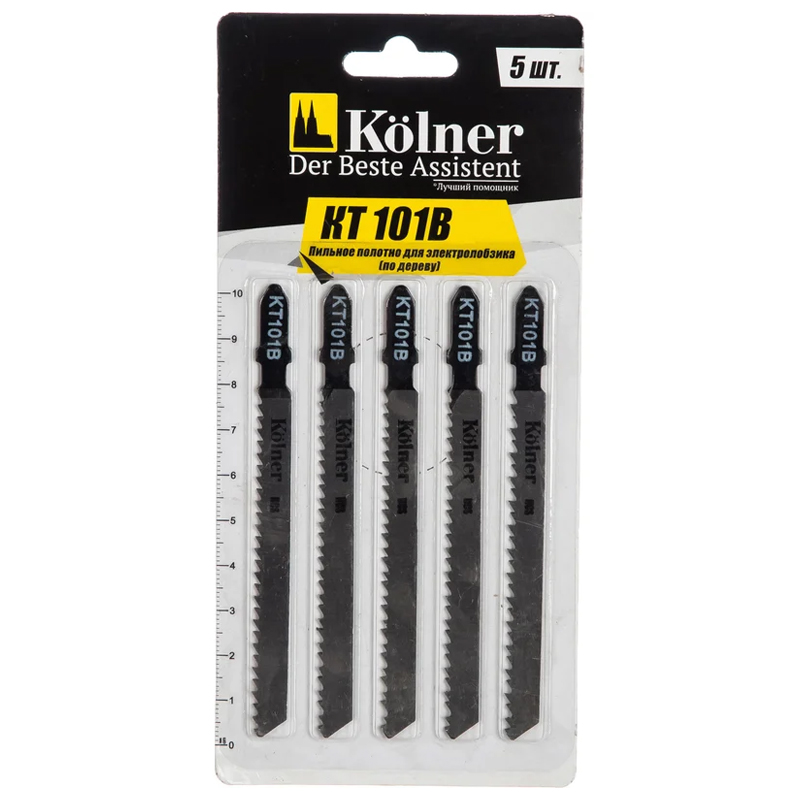 Полотно пильное для электролобзика Kolner KT 101B 4630003368225 (100х8мм, по дереву, 5шт) в Туле