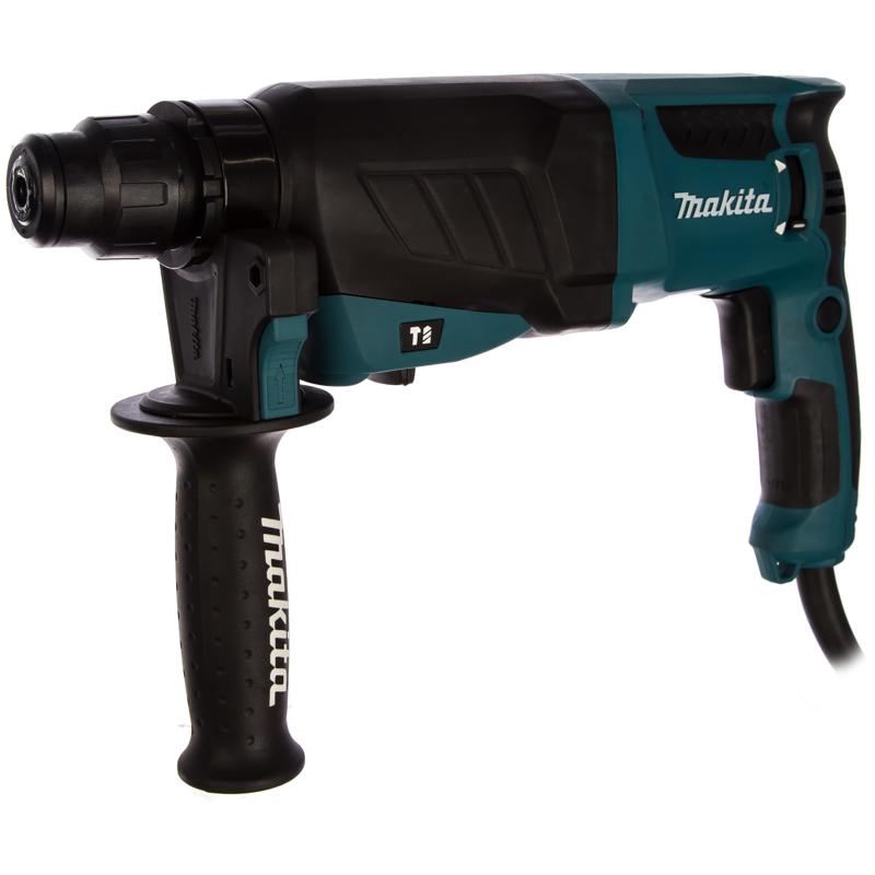 Перфоратор Makita HR 2630 184758 (патрон SDS-Plus, мощность 880 Вт, 2.4 Дж, вес 2.8 кг, сверлильный режим, диаметр до 80 мм)