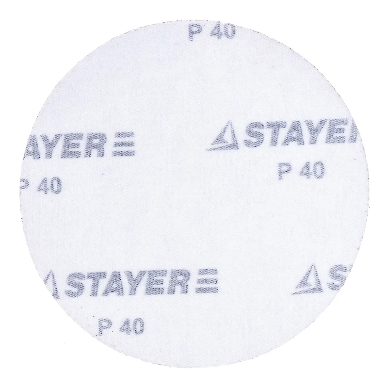 Круг шлифовальный велкро Stayer, 35453-125-040 (Ф125мм Р40 без отверстий, 5шт)
