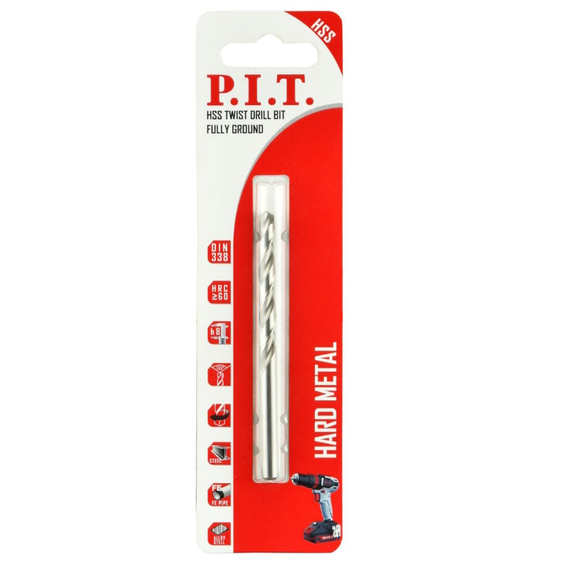Сверло по металлу PIT AMED01-0014 спиральное 140x160 мм заточка 135 круглый хвостовик 705₽