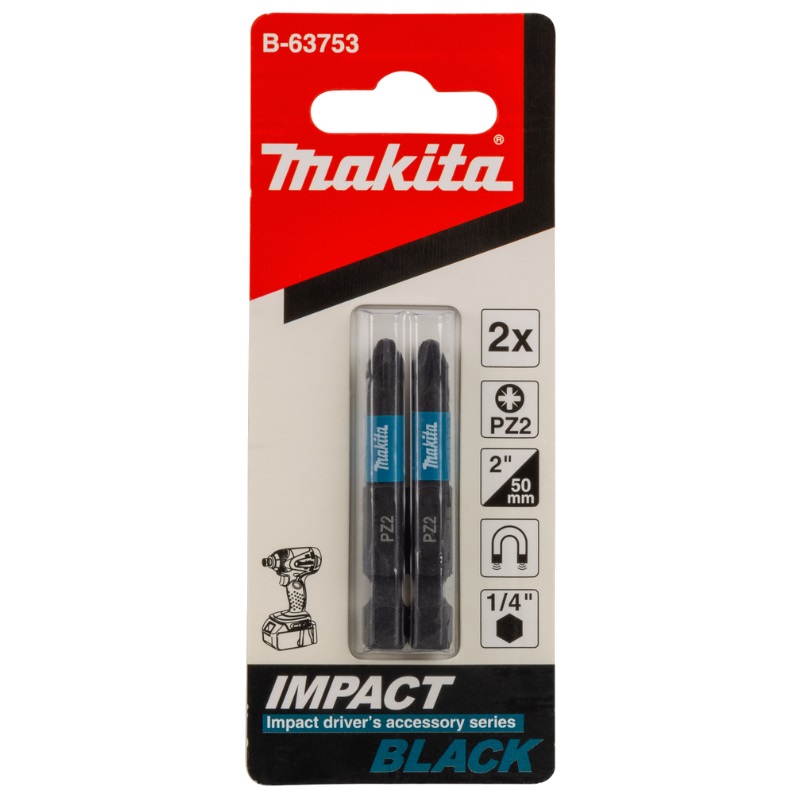 Насадка PZ2 Makita Impact Black B-63753, 50 мм, Е-form (MZ), 2 шт.