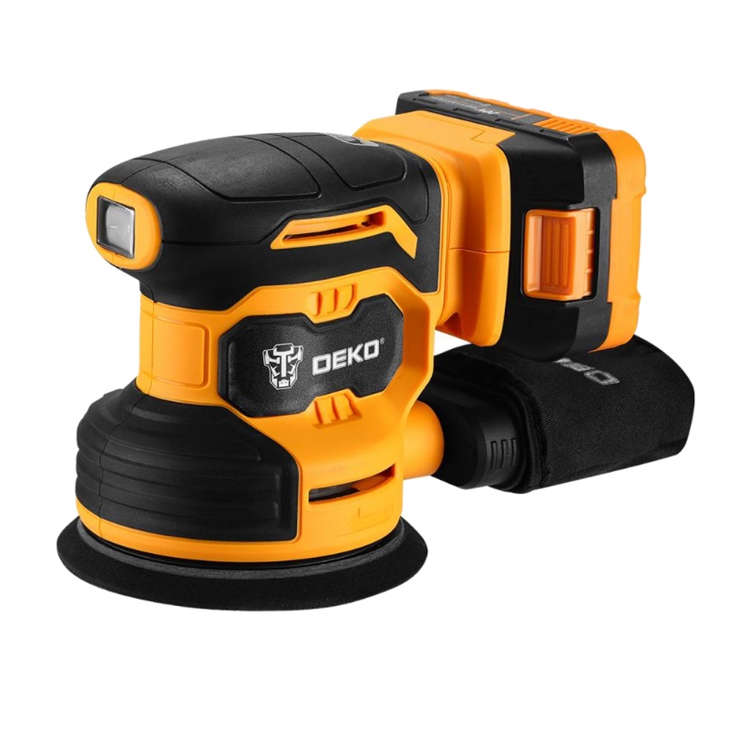 Аккумуляторная эксцентриковая шлифмашина Deko DKCG20-125 063-4022 (амплитуда колебаний 2 мм) в Кинешме