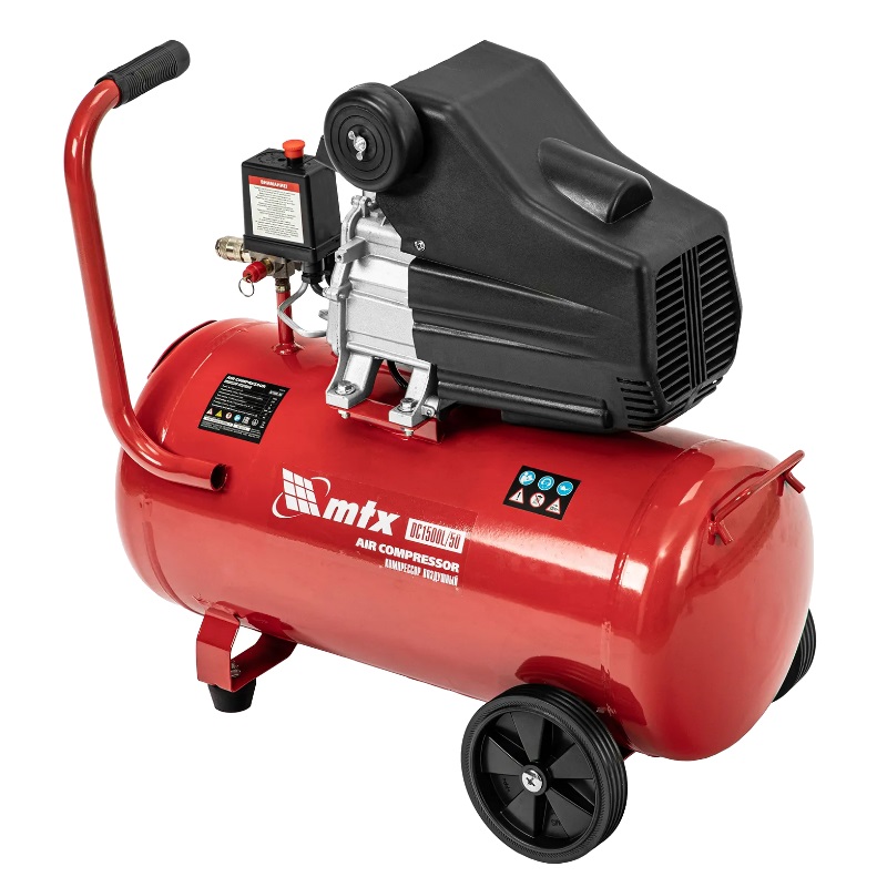 Компрессор воздушный MTX DC1500L/50 58018, 1,5 кВт, 50 л, 210 л/мин в Туле