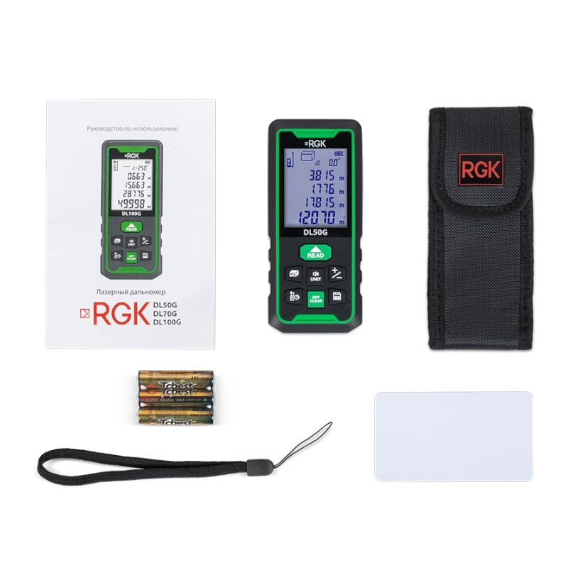 Лазерный дальномер с зеленым лучом Rgk DL50G 755726, с поверкой в Переславле