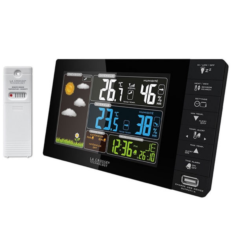 Метеостанция с цветным экраном и USB-портом La Crosse WS6827 77853 8990₽