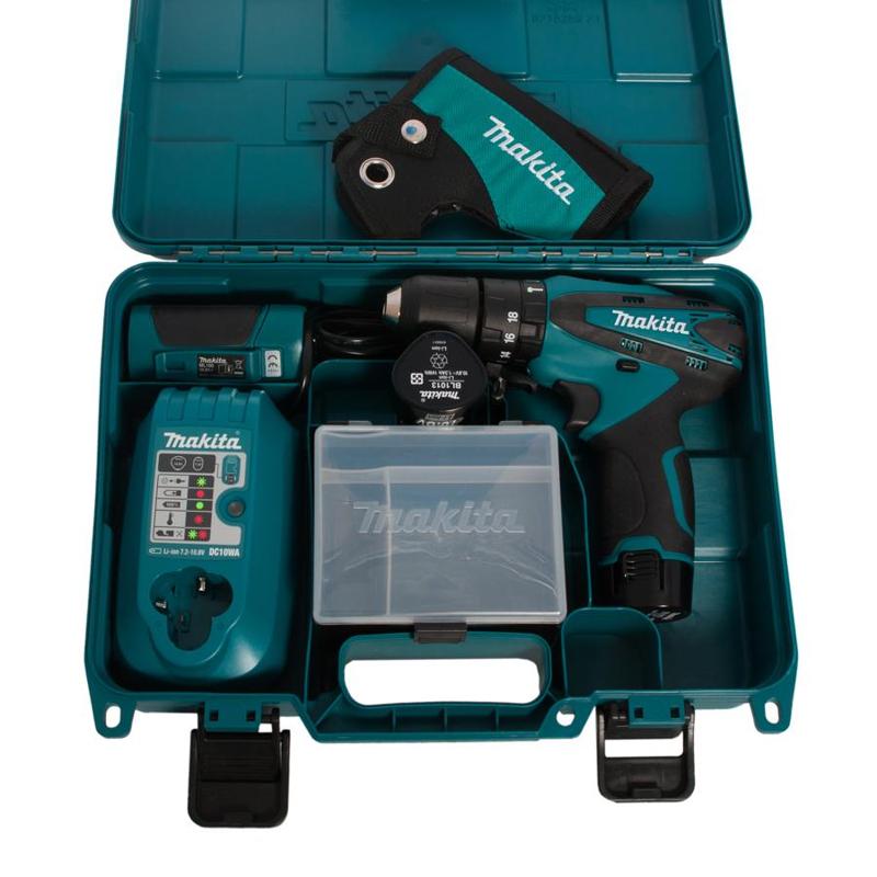 Аккумуляторная ударная дрель-шуруповерт Makita HP330DWLE + фонарь в Костроме