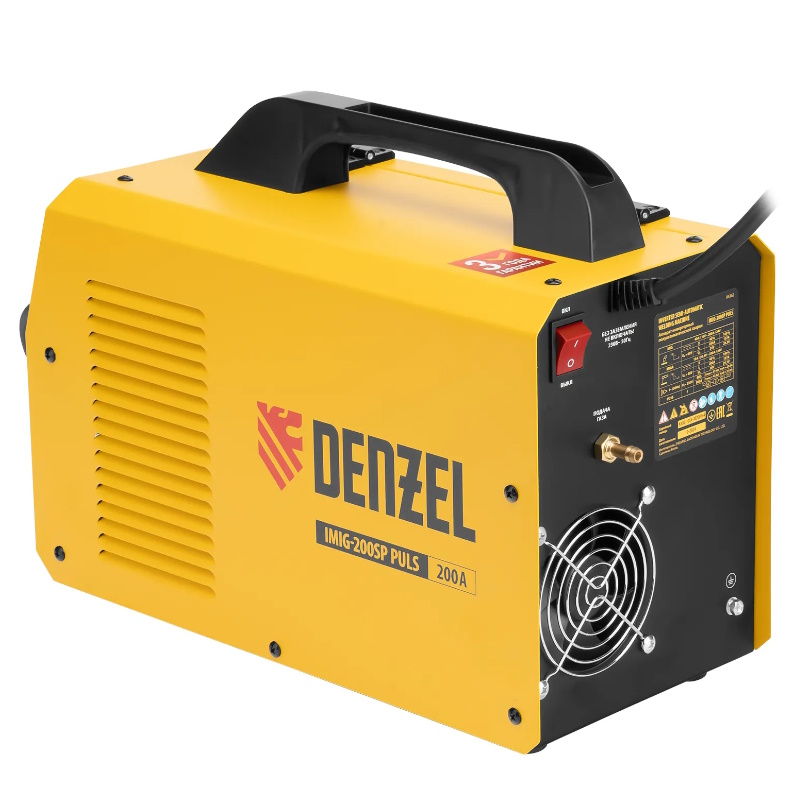 Аппарат инверторный полуавтоматической cварки Denzel IMIG-200SP Pulse 94362, 200 А, ПВ 60%, катушка 5 кг в Костроме