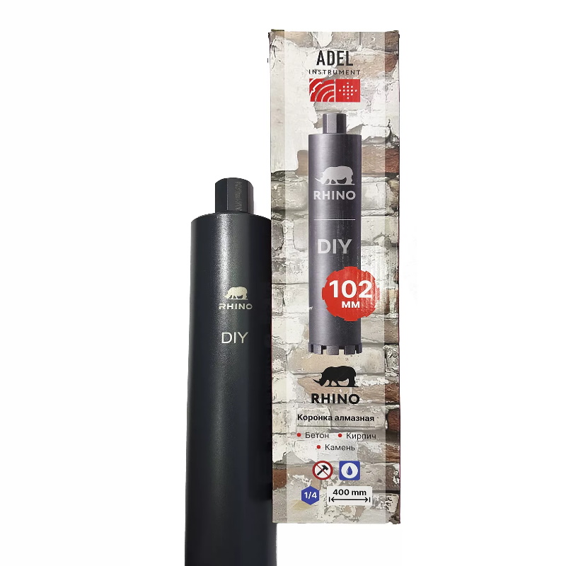 Коронка алмазная Adel Instrument Rhino AI-1105230201, Ø102, L-400мм,  1"1/4 в Кинешме
