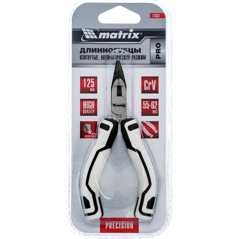 Длинногубцы Matrix Mini PRO 17831, 125 мм, изогнутые, авторазжим в Ярославле