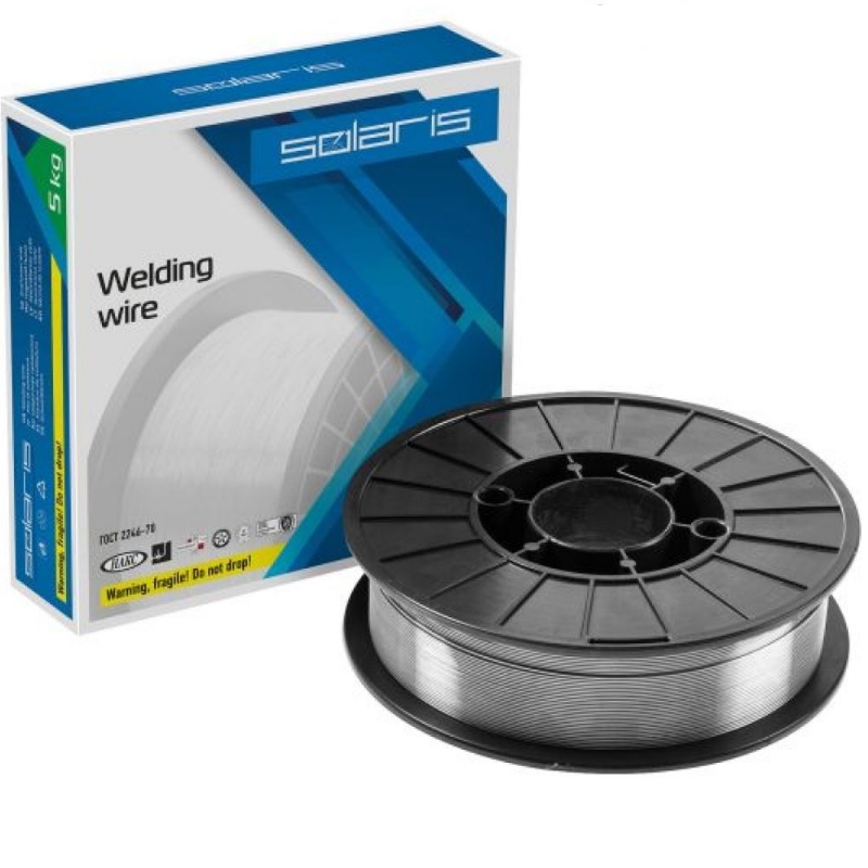 Проволока сварочная Solaris FLUX E71T-GS WM-E71TGS-08050, ф0,8мм (сварка без газа), катушка 5кг в Череповце