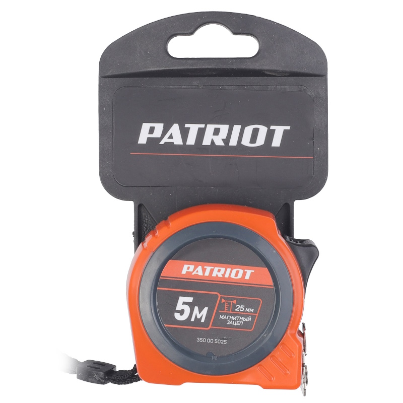 Рулетка Patriot MTP-5-25 350005025, магнит, двухсторонний зацеп, 5м х25 мм в Костроме