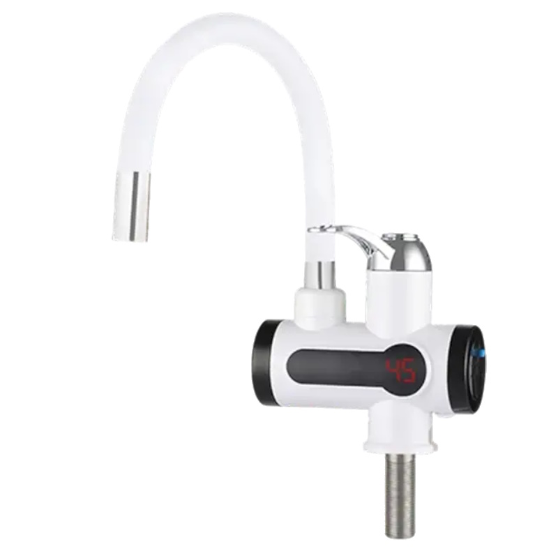 Проточный кран-водонагреватель Unipump BEF-008AF 64573, с дисплеем и гибким изливом (силикон) в Угличе