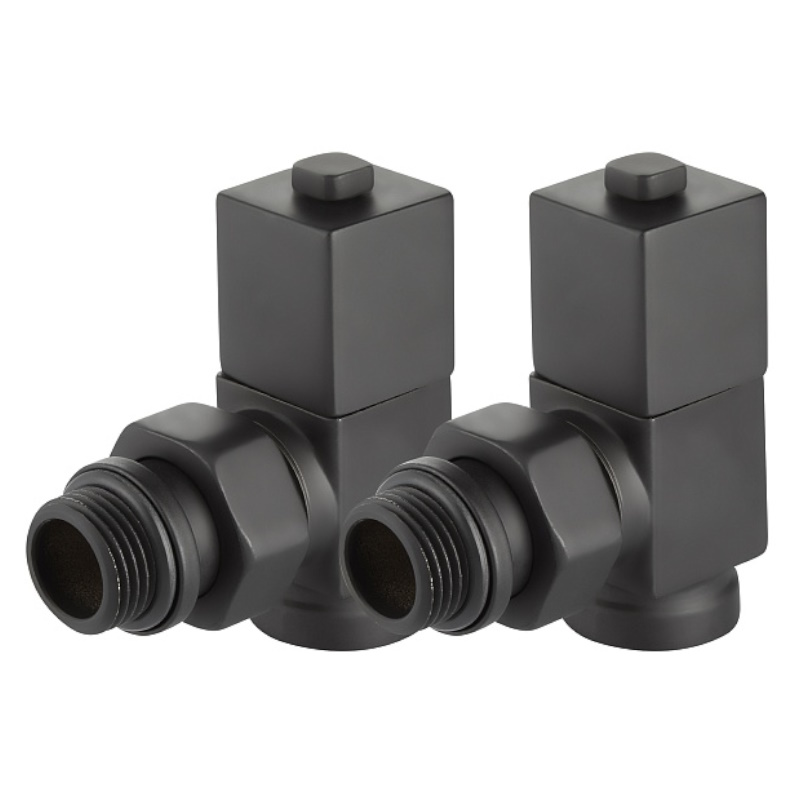 Набор дизайн-вентилей Royal Thermo CUBE НС-1422578 угловой черный 12 2205₽