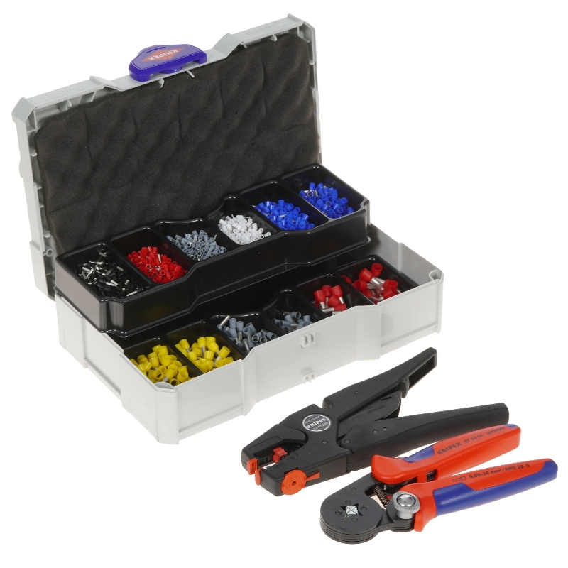 Набор для опрессовки Knipex KN-979010 TANOS KN-975304, KN-1240200, гильзы изолированные DIN 46228 0.5/0.75/1/1.5/2.5/4/6/10 мм² (1250 шт) в Иваново