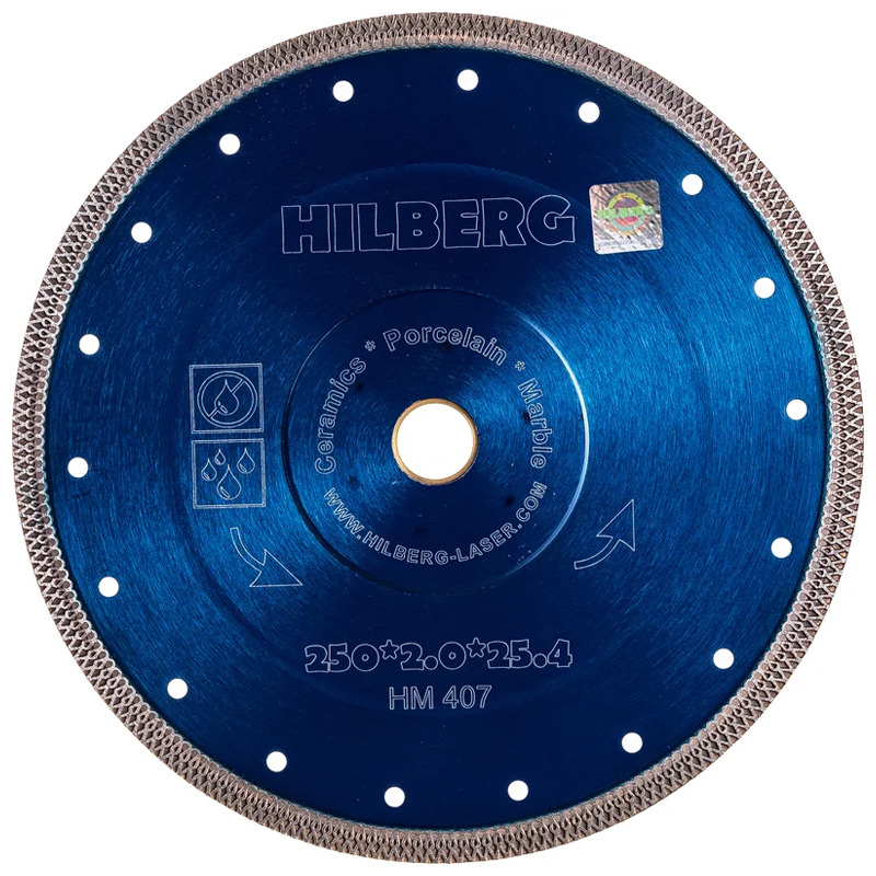 Диск алмазный отрезной Trio-Diamond HM407 (250х25,4/22,23мм, турбо, ультратонкий Х-тип)