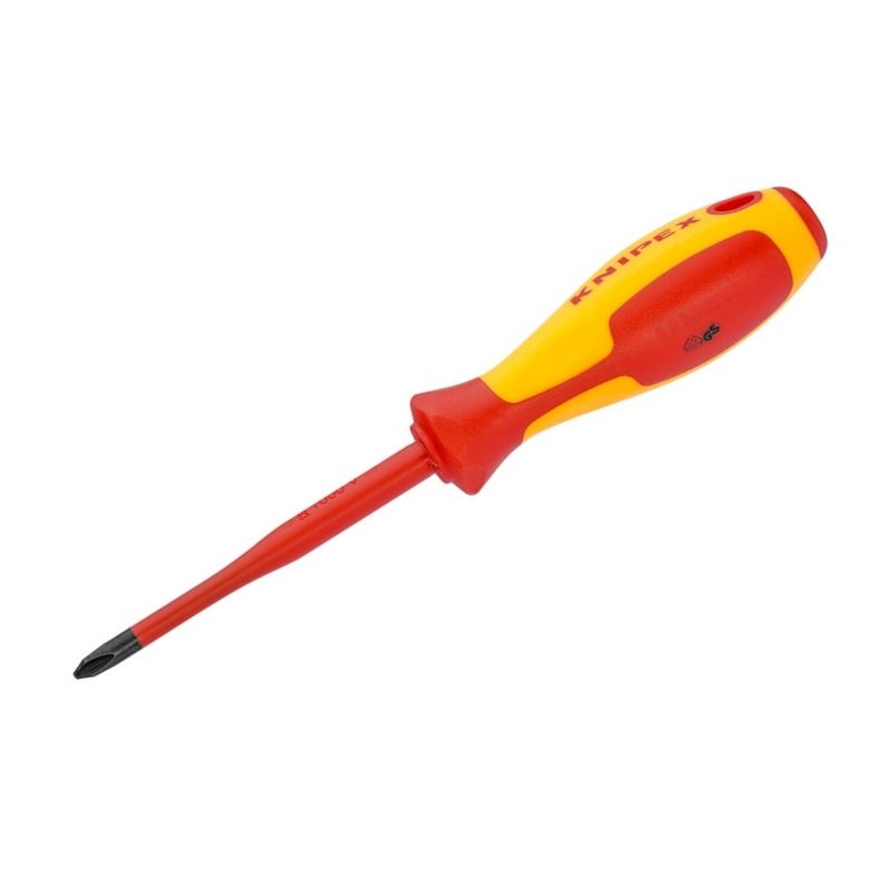 Отвертка крестовая (тонкая) KNIPEX Phillips®, 187 mm, KN-982401SL