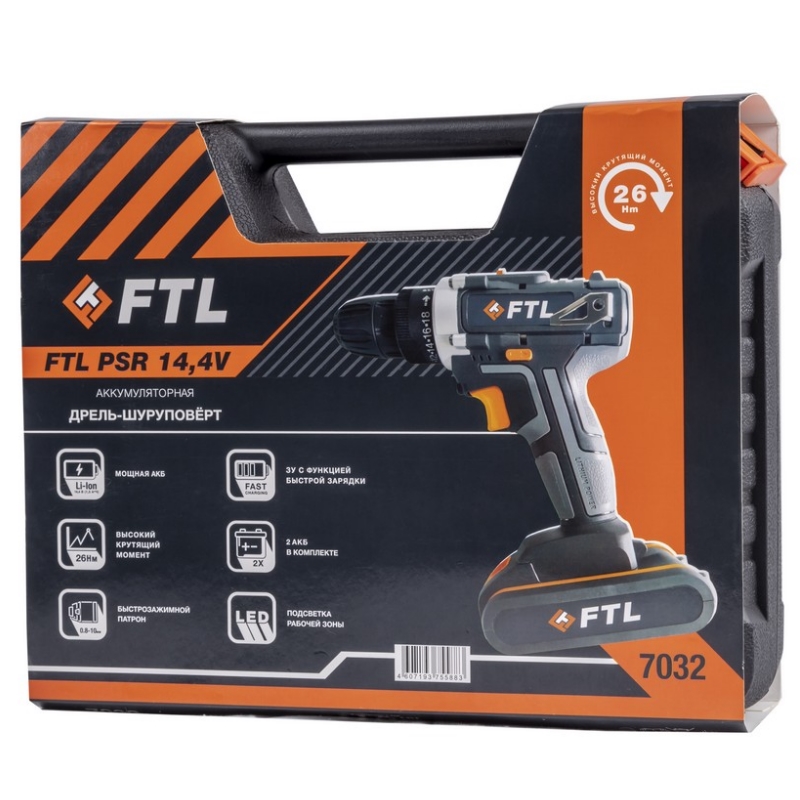 Аккумуляторная дрель-шуруповерт FTL PSR 14,4V 7032 в Твери