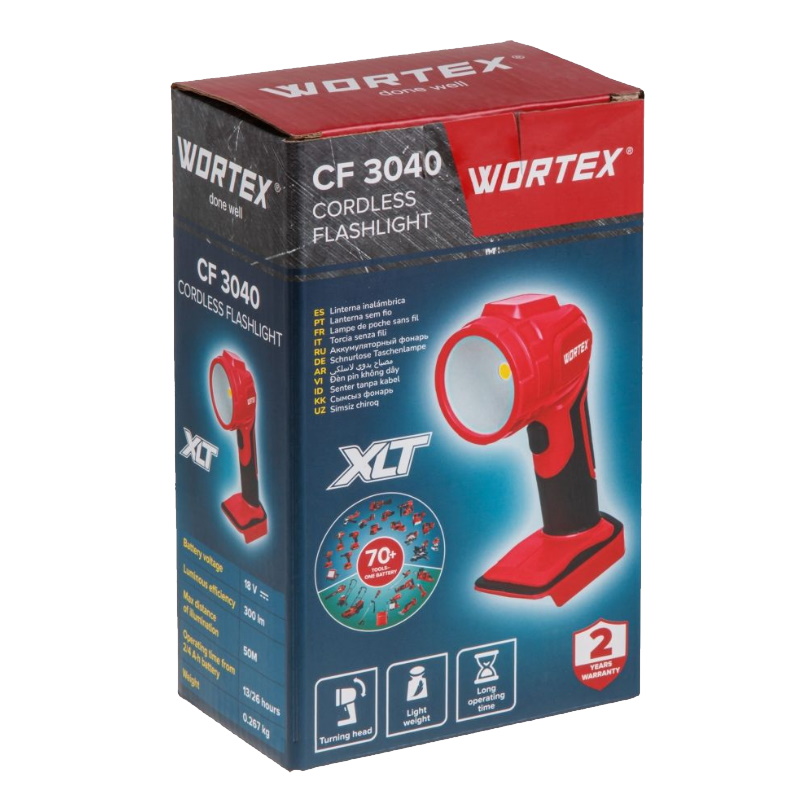 Фонарь светодиодный аккумуляторный Wortex CF 3040 1334696, 300 Лм в Вологде