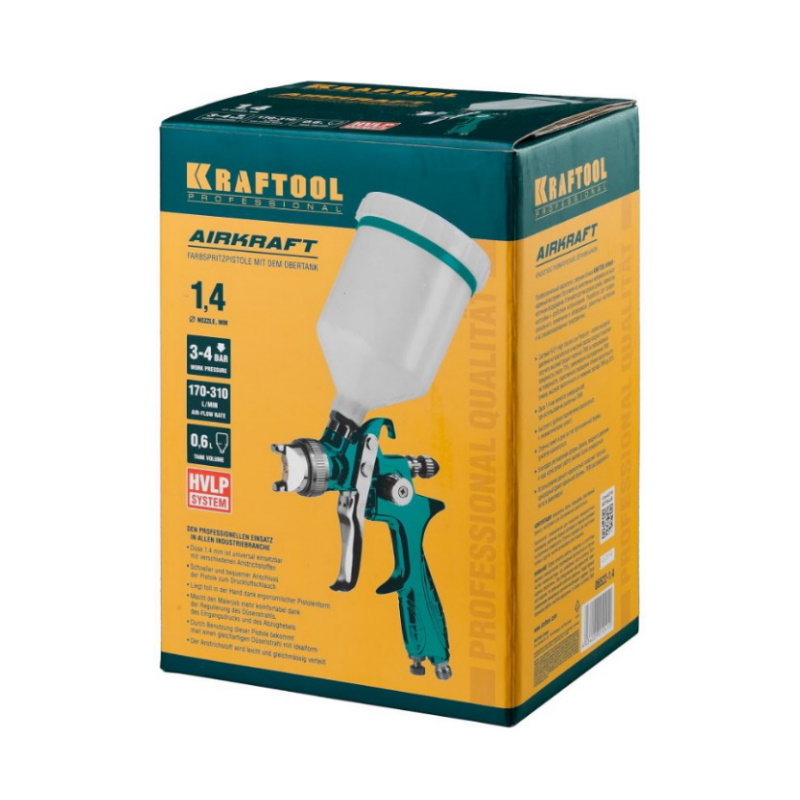 Краскопульт пневматический Kraftool AirKraft 06522-1.7 HVLP 1,7мм в Рыбинске