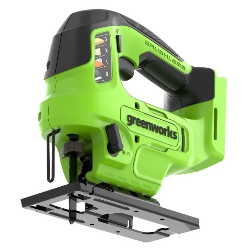 Лобзик аккумуляторный Greenworks GD24JS90 24V 3601707CUB, б/щет, 90 мм,0-3000/мин,4 ст.маятник,LED,1х4Ач,ЗУ,кор в Иваново