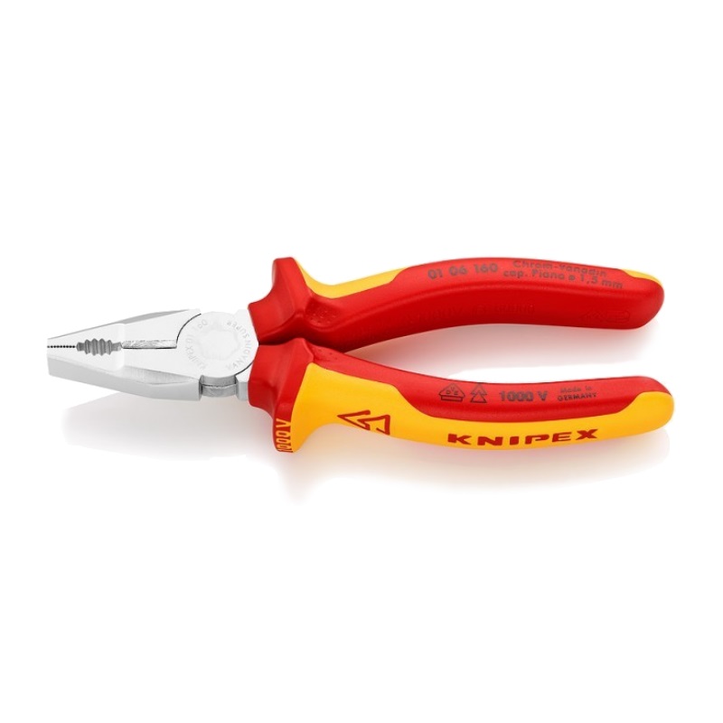 Плоскогубцы комбинированные Knipex KN-0106160, хромированные, 160 мм