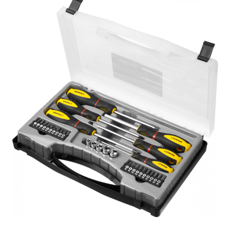 Набор отверток с насадками Stayer ProTech Professional 25134-H18, 32 предм.  в Нижнем Новгороде