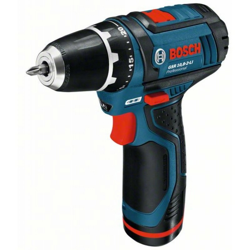 Аккумуляторная дрель-шуруповерт Bosch GSR 10.8-2-Li + аккумуляторный ударный винтоверт Bosch GDR 10.8-Li + аккумуляторный фонарь Bosch GLI 10.8V-Li 0.615.990.CL0 в Туле