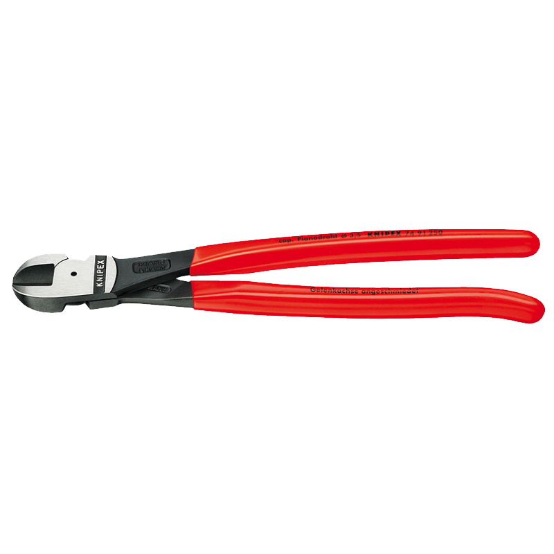 Бокорезы Knipex KN-7491250, особо мощные, режущие кромки по центру, 250 мм, фосфатированные, обливные ручки в Твери