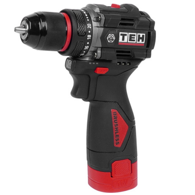 Дрель аккумуляторная Teh TDBL316-2B, 16V