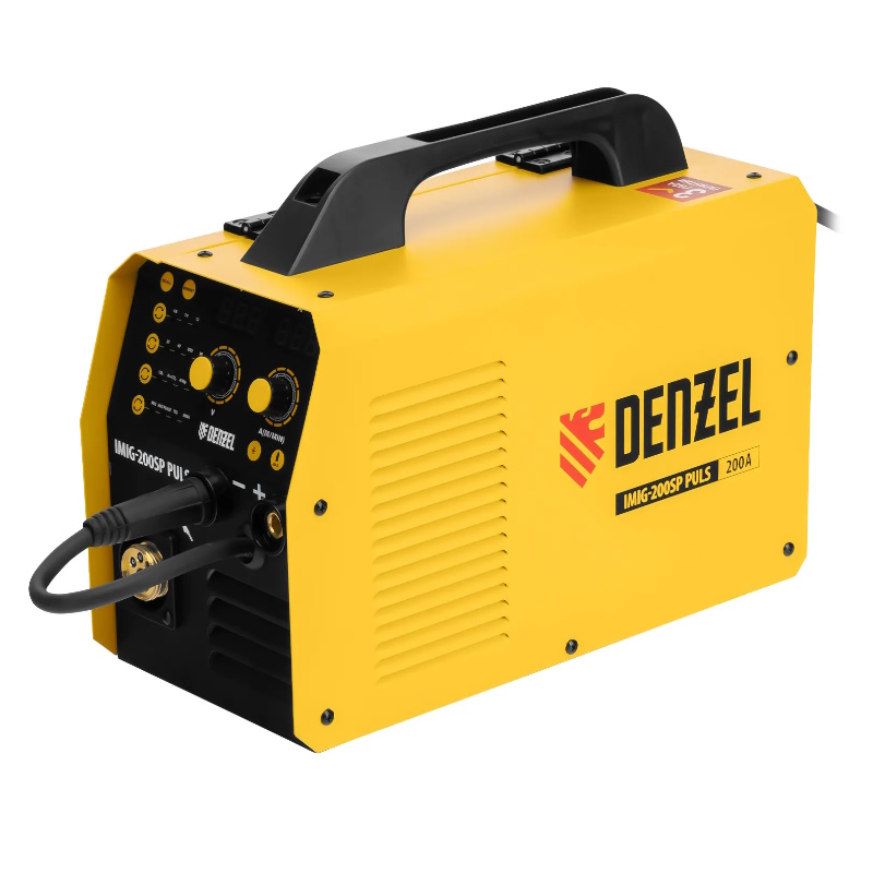 Аппарат инверторный полуавтоматической cварки Denzel IMIG-200SP Pulse 94362, 200 А, ПВ 60%, катушка 5 кг в Костроме